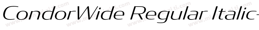 CondorWide Regular Italic字体转换